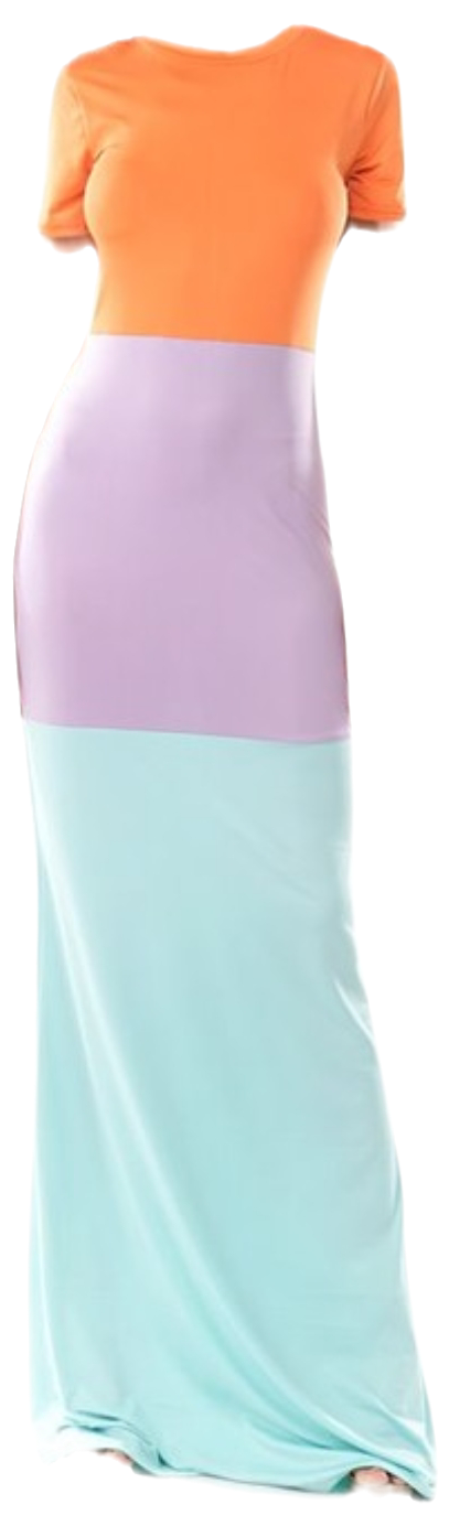 Colorblock Maxi Dress